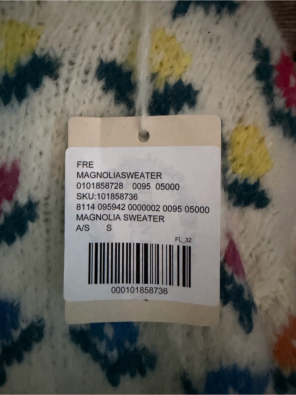 Free People Frantic Magnolia  hand-knit sweater - Picture 5 of 6